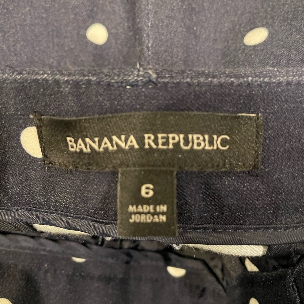 Banana Republic Sloan Navy polka dot pants. - Picture 7 of 8